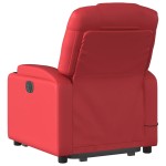 vidaXL Fotoliu electric masaj rabatabil cu ridicare, roșu