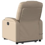 vidaXL Fotoliu electric masaj rabatabil cu ridicare, cappuccino