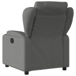 vidaXL Fotoliu rabatabil electric, gri închis, material textil