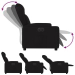 vidaXL Fotoliu rabatabil electric, negru, material textil