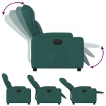 vidaXL Fotoliu rabatabil electric, verde închis, material textil vidaXL Fotoliu rabatabil electric, verde închis, material textil