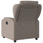 vidaXL Fotoliu rabatabil electric, gri taupe, material textil