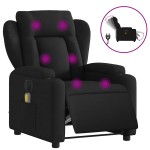 vidaXL Fotoliu electric de masaj rabatabil, negru, textil vidaXL Fotoliu electric de masaj rabatabil, negru, textil