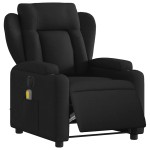 vidaXL Fotoliu electric de masaj rabatabil, negru, textil vidaXL Fotoliu electric de masaj rabatabil, negru, textil