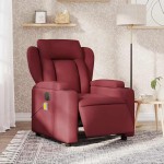 vidaXL Fotoliu electric de masaj rabatabil, roșu vin, textil vidaXL Fotoliu electric de masaj rabatabil, roșu vin, textil