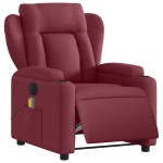 vidaXL Fotoliu electric de masaj rabatabil, roșu vin, textil vidaXL Fotoliu electric de masaj rabatabil, roșu vin, textil