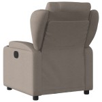 vidaXL Fotoliu electric de masaj rabatabil, gri taupe, textil