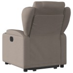 vidaXL Fotoliu rabatabil cu ridicare pe verticală, gri taupe, textil vidaXL Fotoliu rabatabil cu ridicare pe verticală, gri taupe, textil