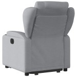 vidaXL Fotoliu electric rabatabil cu ridicare, gri deschis, textil
