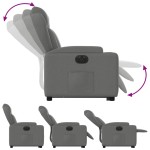 vidaXL Fotoliu electric rabatabil cu ridicare, gri închis, textil