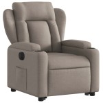 vidaXL Fotoliu electric rabatabil cu ridicare, gri taupe, textil
