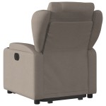 vidaXL Fotoliu electric rabatabil cu ridicare, gri taupe, textil