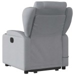 vidaXL Fotoliu electric masaj rabatabil cu ridicare, gri închis textil vidaXL Fotoliu electric masaj rabatabil cu ridicare, gri închis textil