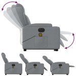 vidaXL Fotoliu electric masaj rabatabil cu ridicare, gri închis textil vidaXL Fotoliu electric masaj rabatabil cu ridicare, gri închis textil