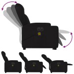 vidaXL Fotoliu electric de masaj rabatabil cu ridicare, negru, textil