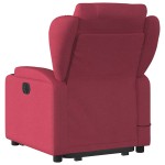 vidaXL Fotoliu de masaj electric rabatabil cu ridicare roșu vin textil vidaXL Fotoliu de masaj electric rabatabil cu ridicare roșu vin textil