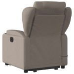 vidaXL Fotoliu electric masaj rabatabil cu ridicare, gri taupe, textil
