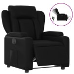 vidaXL Fotoliu rabatabil electric, negru, piele ecologică