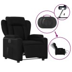 vidaXL Fotoliu rabatabil electric, negru, piele ecologică