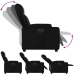 vidaXL Fotoliu rabatabil electric, negru, piele ecologică