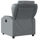 vidaXL Fotoliu rabatabil electric, gri, piele ecologică