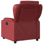 vidaXL Fotoliu rabatabil electric, roșu vin, piele ecologică