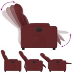 vidaXL Fotoliu rabatabil electric, roșu vin, piele ecologică