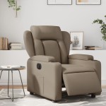 vidaXL Fotoliu rabatabil electric, cappuccino, piele ecologică