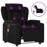 vidaXL Fotoliu electric de masaj rabatabil, negru, piele ecologică vidaXL Fotoliu electric de masaj rabatabil, negru, piele ecologică