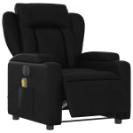 vidaXL Fotoliu electric de masaj rabatabil, negru, piele ecologică vidaXL Fotoliu electric de masaj rabatabil, negru, piele ecologică