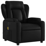 vidaXL Fotoliu electric de masaj rabatabil, negru, piele ecologică vidaXL Fotoliu electric de masaj rabatabil, negru, piele ecologică