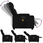 vidaXL Fotoliu electric de masaj rabatabil, negru, piele ecologică vidaXL Fotoliu electric de masaj rabatabil, negru, piele ecologică