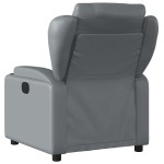 vidaXL Fotoliu de masaj electric rabatabil, gri, piele ecologică vidaXL Fotoliu de masaj electric rabatabil, gri, piele ecologică