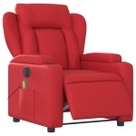vidaXL Fotoliu electric de masaj rabatabil, roșu, piele ecologică vidaXL Fotoliu electric de masaj rabatabil, roșu, piele ecologică