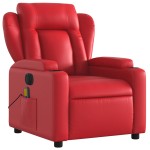 vidaXL Fotoliu electric de masaj rabatabil, roșu, piele ecologică vidaXL Fotoliu electric de masaj rabatabil, roșu, piele ecologică