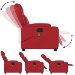 vidaXL Fotoliu electric de masaj rabatabil, roșu, piele ecologică vidaXL Fotoliu electric de masaj rabatabil, roșu, piele ecologică