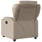 vidaXL Fotoliu electric masaj rabatabil, cappuccino, piele ecologică