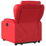 vidaXL Fotoliu rabatabil electric cu ridicare, roșu, piele ecologică