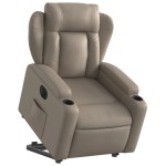 vidaXL Fotoliu rabatabil electric cu ridicare, cappuccino