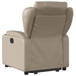vidaXL Fotoliu rabatabil electric cu ridicare, cappuccino