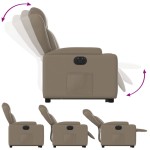 vidaXL Fotoliu rabatabil electric cu ridicare, cappuccino