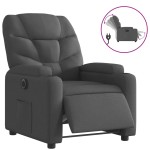 vidaXL Fotoliu rabatabil electric, gri închis, material textil