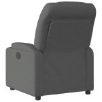 vidaXL Fotoliu rabatabil electric, gri închis, material textil