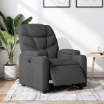 vidaXL Fotoliu rabatabil electric, negru, material textil vidaXL Fotoliu rabatabil electric, negru, material textil