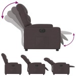 vidaXL Fotoliu rabatabil electric, maro închis, material textil