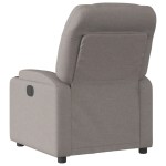 vidaXL Fotoliu rabatabil electric, gri taupe, material textil