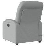 vidaXL Fotoliu electric de masaj rabatabil, gri deschis, microfibră