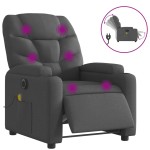 vidaXL Fotoliu electric de masaj rabatabil, gri închis, textil