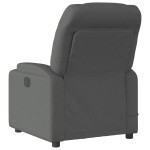 vidaXL Fotoliu electric de masaj rabatabil, gri închis, textil