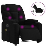 vidaXL Fotoliu electric de masaj rabatabil, negru, textil vidaXL Fotoliu electric de masaj rabatabil, negru, textil